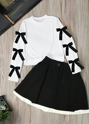 Мега стильный костюм с модными бантиками