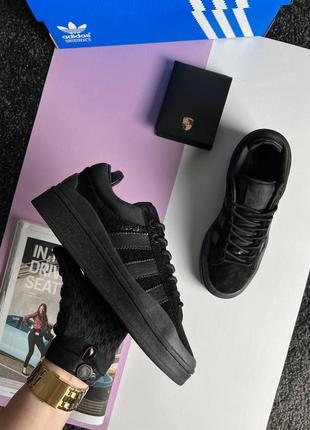 Женские кроссовки adidas originals campus x bad bunny black