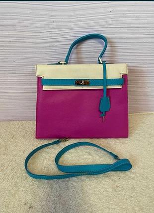 Сумка kelly кожаная borse in pelle