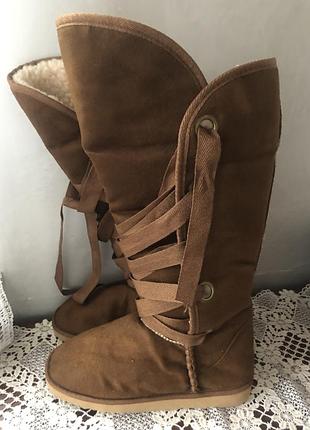 Текстильные теплые легкие сапожки