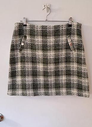 Стильная твидовая юбка