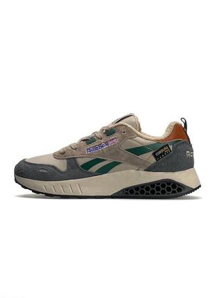 Чоловічі кросівки reebok classic leather hexalite brown grey green