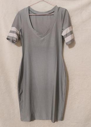 Серое спортивное платье м