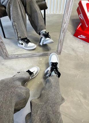 Кроссовки nike jordan 1 mid grey4 фото