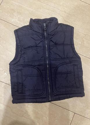 Жилетка тепла, темно синя