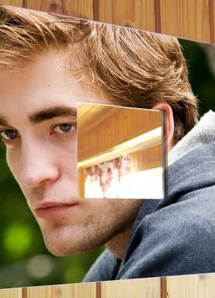 Декоративное зеркало "актер роберт паттинсон. robert pattinson" сувенир фанатам кино, украшение инте