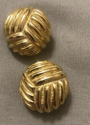 Клипсы позолота маркировки патент винтаж