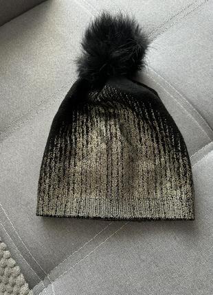 Шапка двойная с бубоном