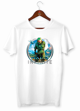 Футболка з оригінальним принтом для ігромана games "halo infinite" push it