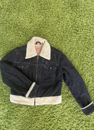 Вінтажна шерпа вельветова куртка levi’s
