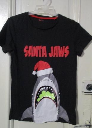 Футболка новогодняя 13 лет.рост 158см