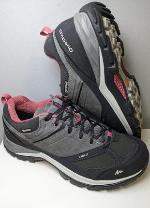 ❗️❗️❗️кроссовки треккинговые quechua sh mh500 ws waterproof grey&pink 39 г. оригинал