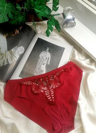 Трусики бразилианы микрофибра с кружевной отделкой intimissimi