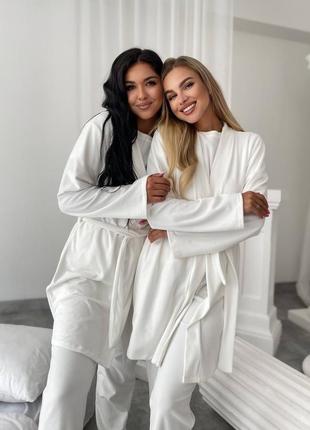 Тепла піжама трійка