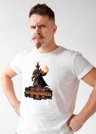 Футболка з оригінальним принтом для ігромана games "total war warhammer 3" push it