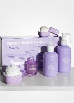 Подарунковий набір косметики для догляду за обличчям top beauty microbiome care