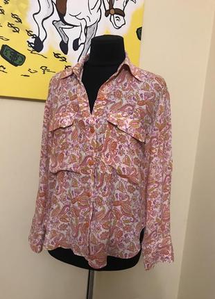 Очень красивая яркая натуральная рубашка бренд