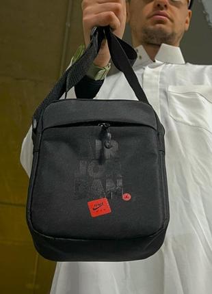 Борсетка jordan черная мужская сумка