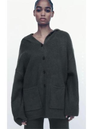 Кардиган с капюшоном zara