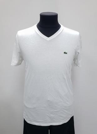 Футболка мужская lacoste белого цвета