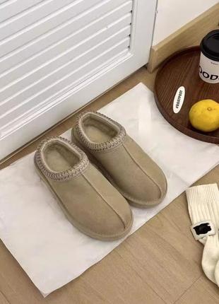 Женские ugg tazz slippers platform mustard seed.3 фото