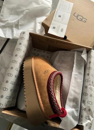 Женские ugg tazz slippers platform mustard seed.6 фото