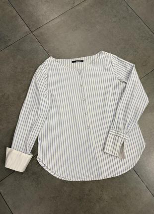 Рубашка блузка в голлубу полоску 59b