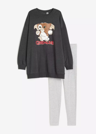 H&m женская трикотажная пижама домашний костюм grempis