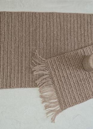 Плетеный коврик брюгге, придверный коврик с кисточками,джутовый эко/бохо скандинавский ковер