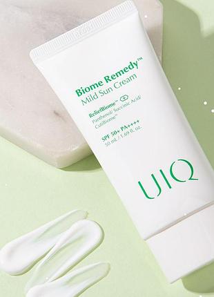 Солнцезащитный крем uiq biome remedyTM mild sun cream spf 50+ pa++++, 50 мл