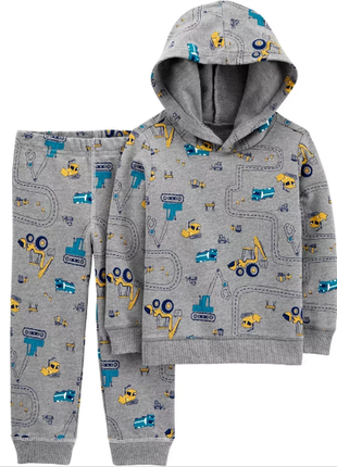 Carters трикотажный комплект костюм двойка картерс штаны кофта серый