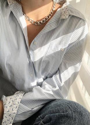 Крупная серебряная цепь, большая цепочка чокер, серебряная цепь на шею, массивная цепочка