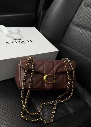 Шкіряна коричнева жіноча сумка