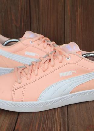Кроссовки кеды puma smash v2 кожа оригинал 40,5р кросівки кеди