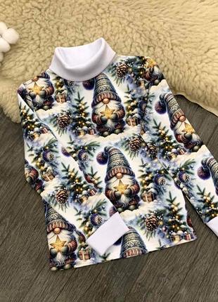 Дитяча водолазка гольф новорічні гноми five stars 146р