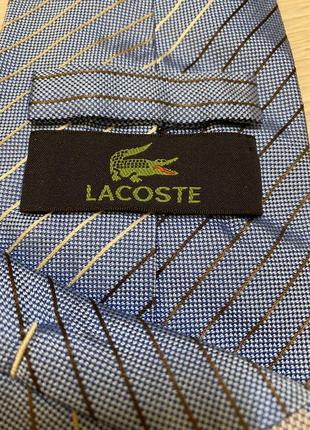 Голубой галстук lacoste, оригинал