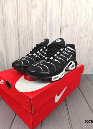 Кроссовки nike air max tn plus black white 7