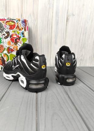 Кроссовки nike air max tn plus black white 4