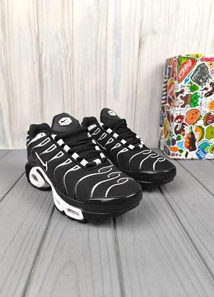 Кроссовки nike air max tn plus black white 9