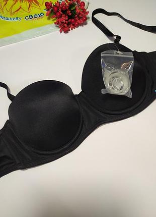 Новий бюстгалтер балконет на силіконових полосках, eur 70b