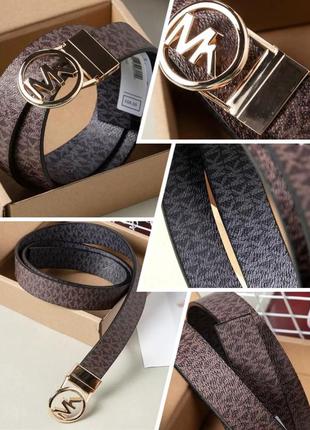 Новый двусторонний коричневый черный ремень michael kors