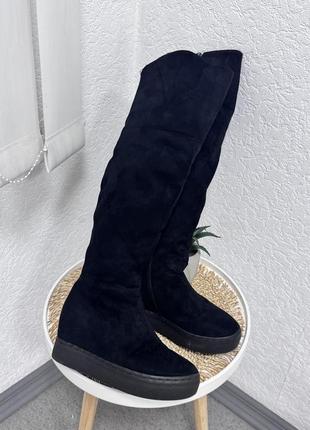 Высокие замшевые сапоги, ботфорты fabio monelli♥️