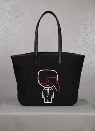 Karl lagerfeld shopper 201w3139 сумка женская черная. оригинал.