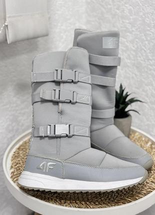Сапоги дутики 4f цвет: серый