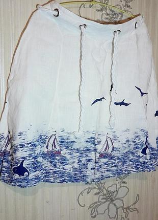 Юбка на лето 100% лен нового состояния турция