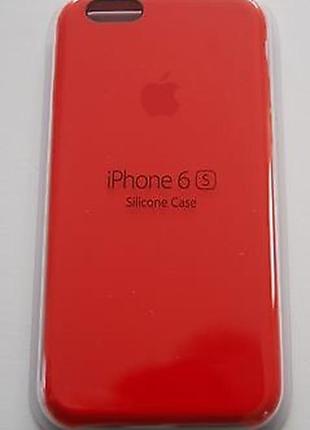 Чехол silicone case для apple iphone 6/6s красный red, чехол противоударный на айфон 6 с микрофиброй