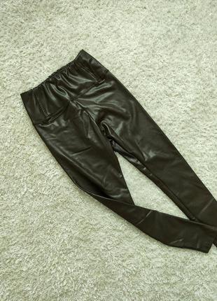 Фирменные кожаные провелюренные лосины rdl р.м/l шоколад