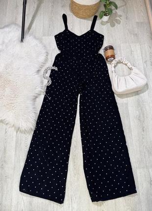 Невероятный брючный комбинезон со стразами, велюровый, river island