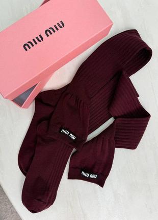 Гольфы чулки миу миу люкс