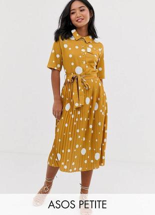 Платье миди в горошек